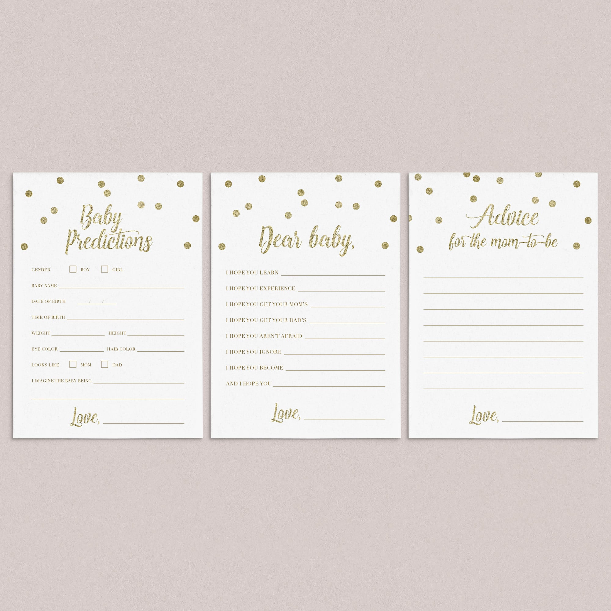 Advice cards for baby shower party by LittleSizzle