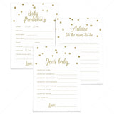 Sparkling Gold Baby Shower Game Pack Download by LittleSizzle