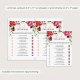 editable text wedding bridal shower game cards