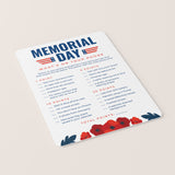 Adult Memorial Day Game Printable Whats On Your Phone