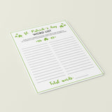 Simple St Patrick's Day Game for Groups Word List