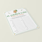 Printable St Patricks Game Finish My Phrase