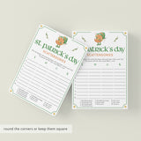 St Patricks Game Scattergories Instant Download