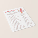 Valentine's Day Candy Bar Game with Answers