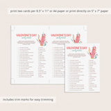 Valentines Party Games Pack Printable