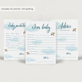 Dear baby card with watercolor clouds printable by LittleSizzle