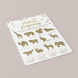 How Long is Each Animal Pregnant Baby Shower Game Printable