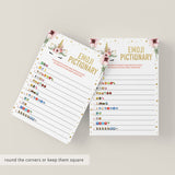 Unicorn Baby Shower Emoji Pictionary Game Printable