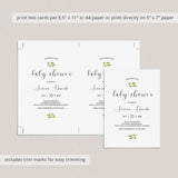 Minimalist Baby Shower Invitation Template