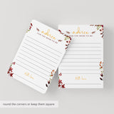 Advice for Mommy To Be Printable Fall Baby Shower