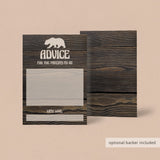 Brown bear boy shower activity card by LittleSizzle