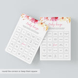 Baby shower games boho floral pink and yellow by LittleSizzle