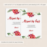 Momosa Bar Sign for Christmas Baby Shower