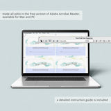 Blue watercolor baby diaper raffle ticket printable pdf file by LittleSizzle