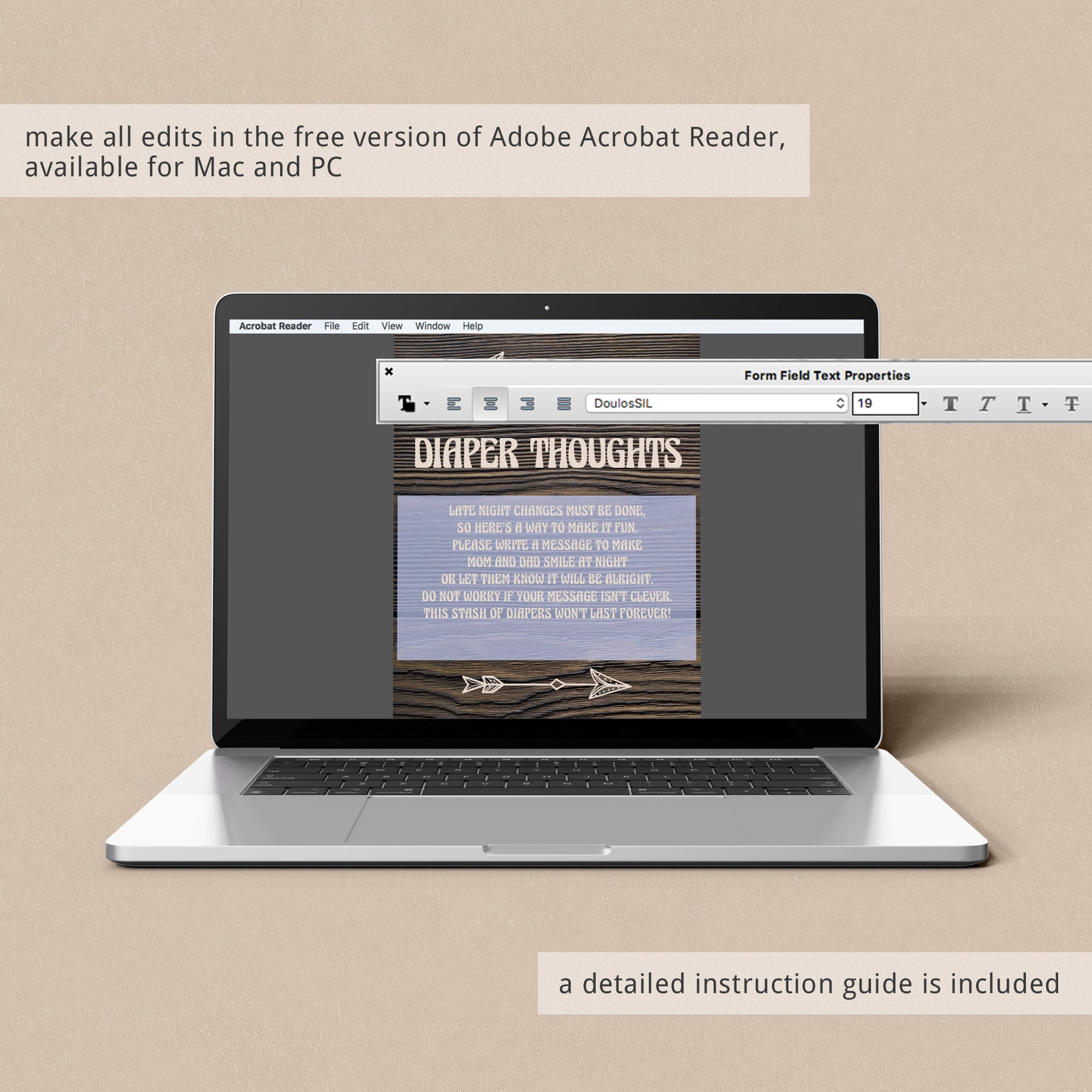 Baby shower decor template for rustic woodland shower by LittleSizzle