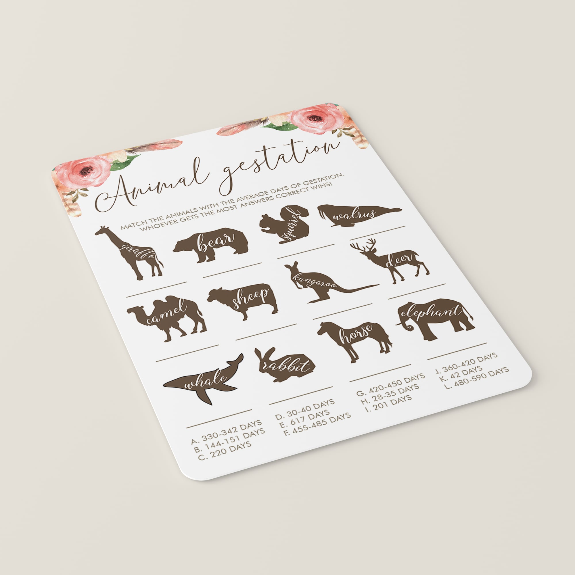 Funny baby shower games for girls printable by LittleSizzle