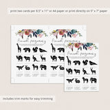 Boho Baby Shower Game Animal Pregnancy Printable