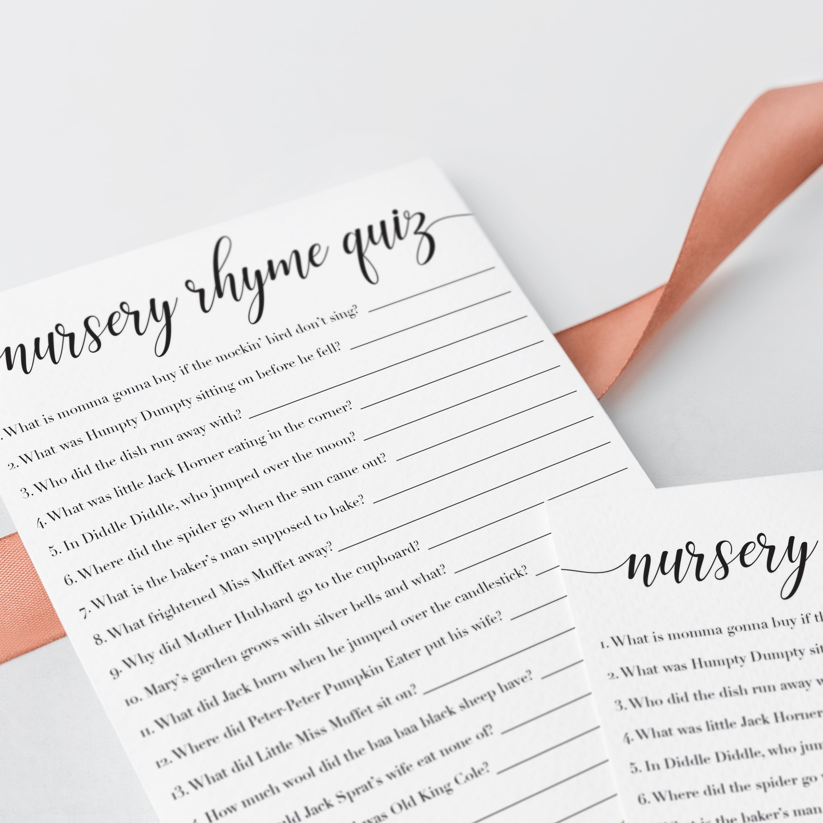 Printable greenery baby shower games by LittleSizzle