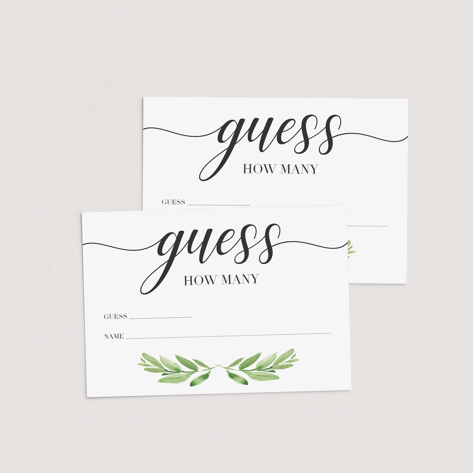 Printable guessing game cards by LittleSizzle