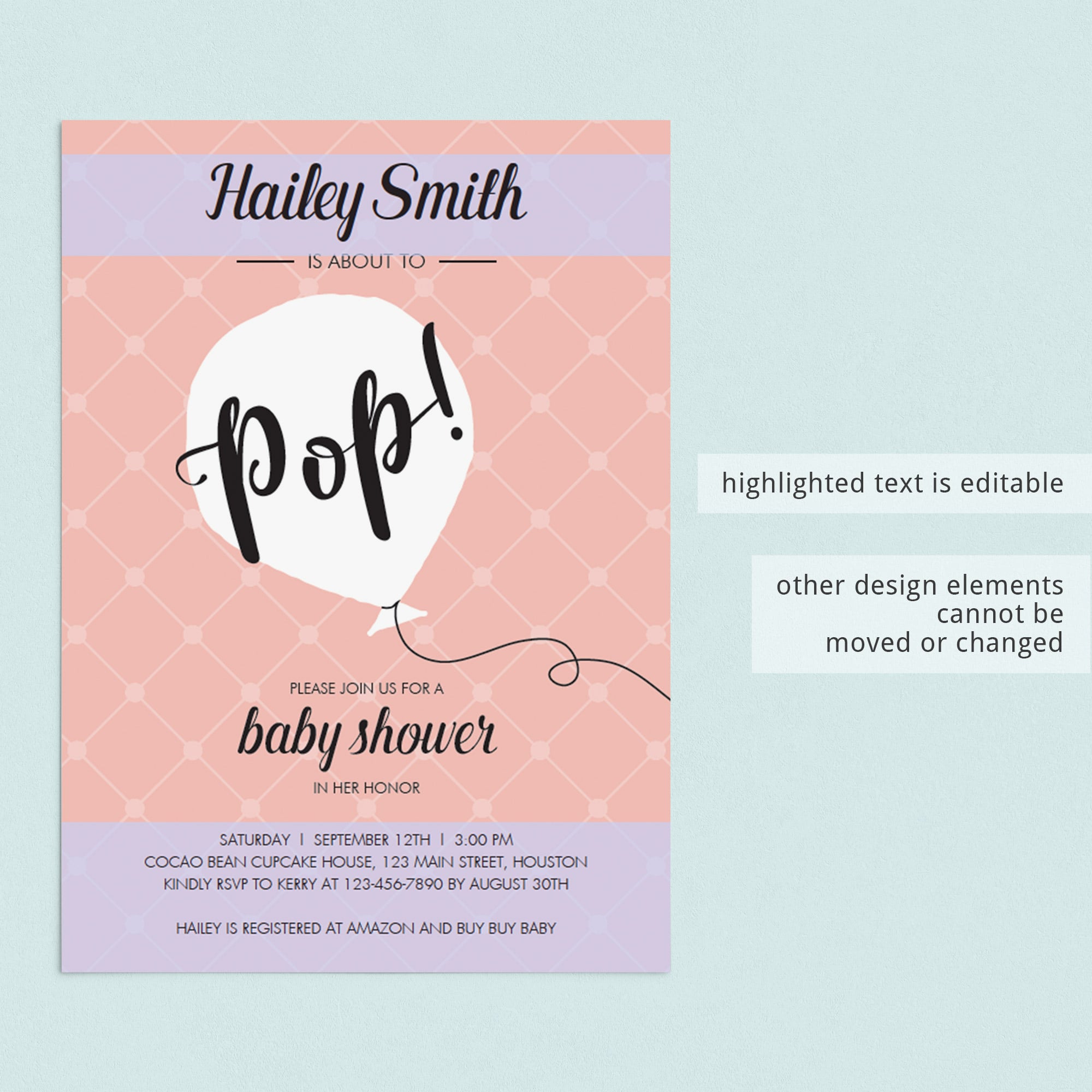 Funny baby shower evite by LittleSizzle