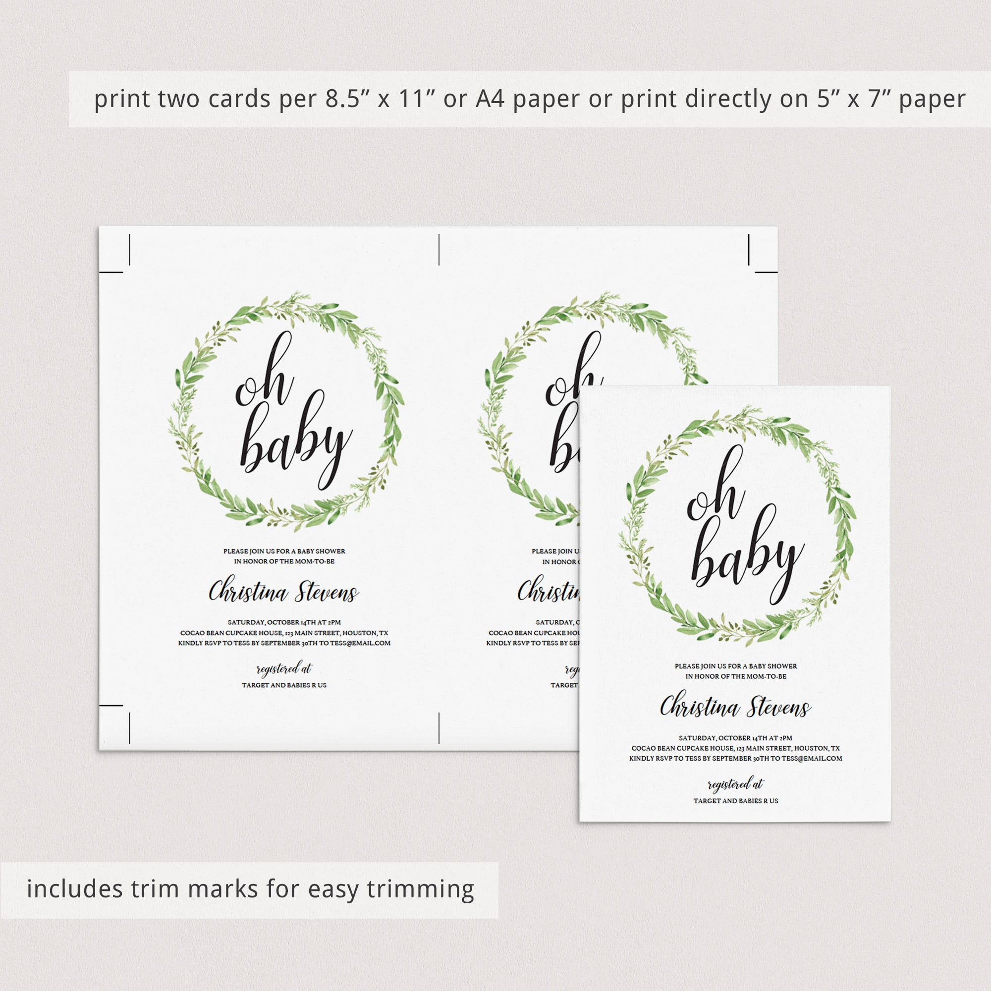 Editable Baby Shower Invitation by LittleSizzle