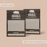 Download baby advice cards for boy party by LittleSizzle