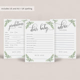 Watercolor Greenery Baby Shower Games Bundle Instant Download