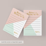 Pink and Gold Advice for Parents-To-Be Printable