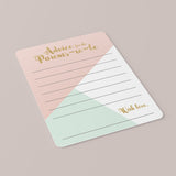 Pink and Gold Advice for Parents-To-Be Printable