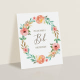 Girl baby shower activities make a bib sign by LittleSizzle