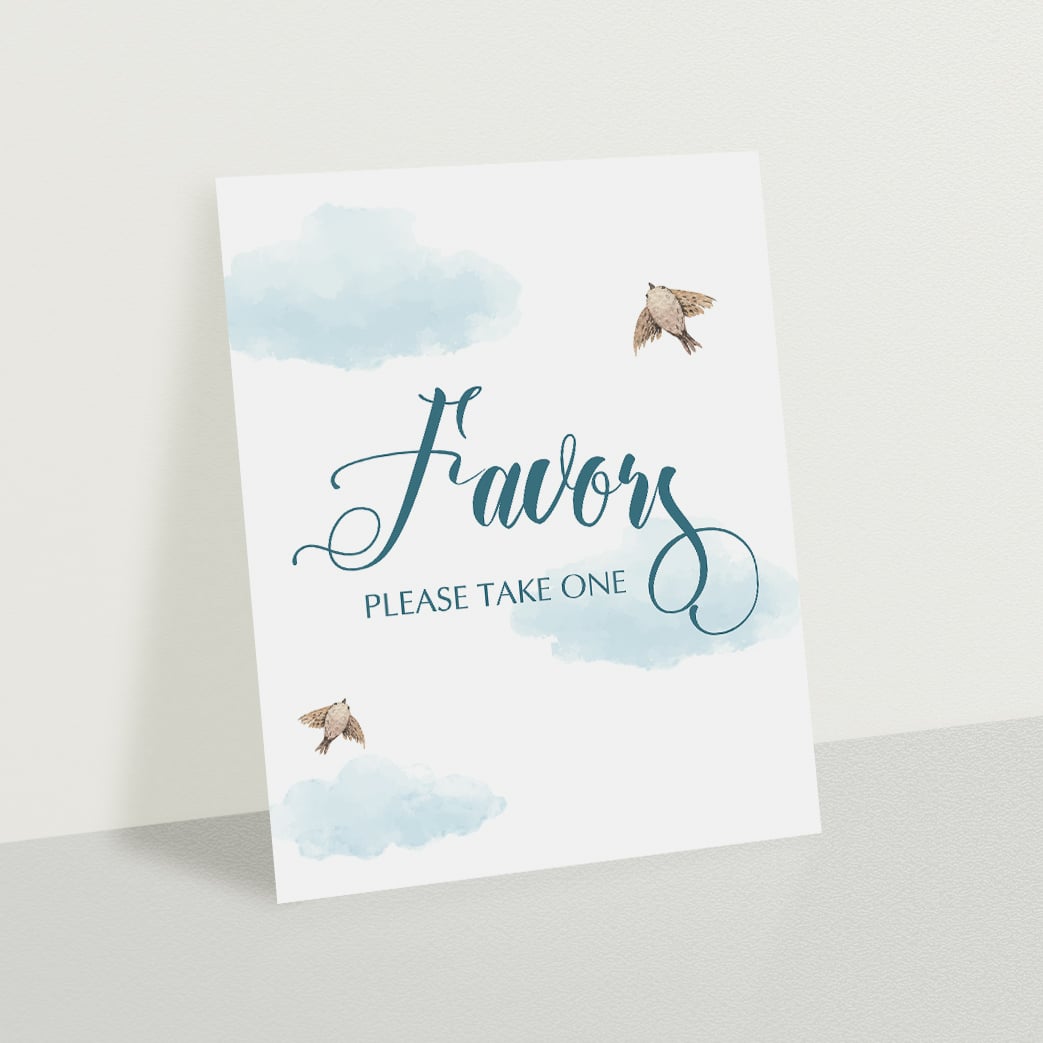 Printable blue shower decor pack by LittleSizzle
