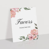 Printable pink floral shower favors sign by LittleSizzle