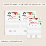 Fun Christmas Bridal Shower Game Printable