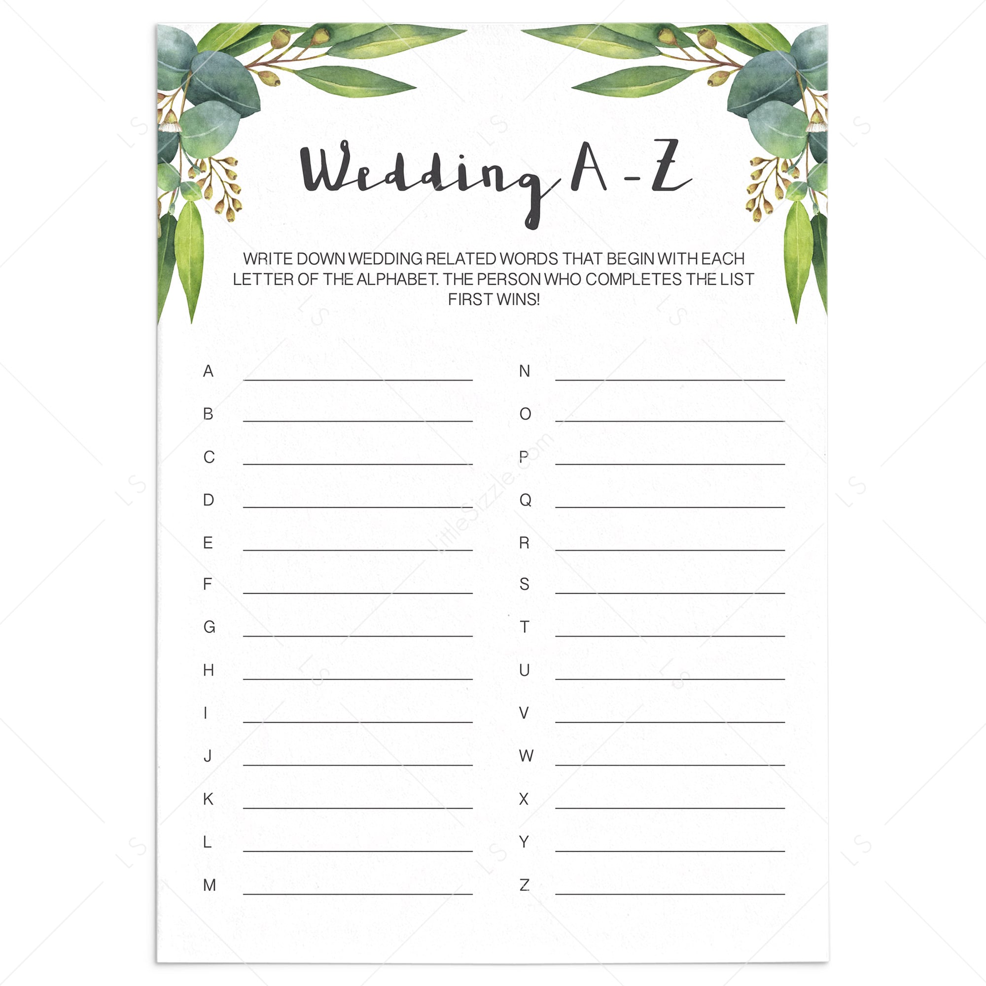 Botanical table numbers template by LittleSizzle