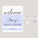 Bridal Shower Welcome Sign Instant Download Black and White