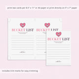 Post Breakup Bucket List Cards Printable
