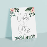 Watercolor tropical leaves party decor by LittleSizzle