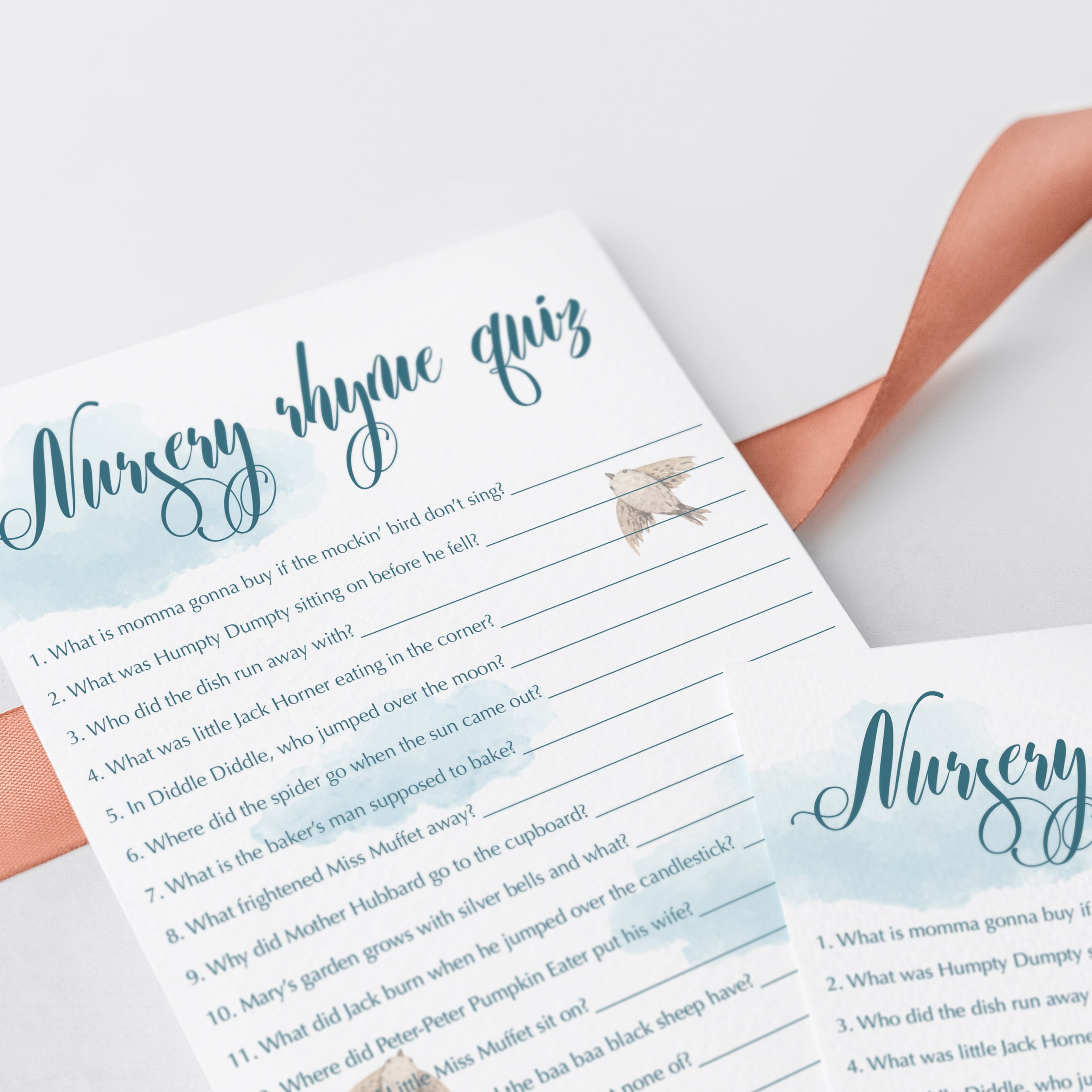 Watercolor clouds baby sprinkle printable by LittleSizzle