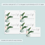 Botanical Baby Shower Invitation and Inserts