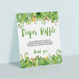 Editable diaper raffle ticket signs for Hawaii baby party by LittleSizzle