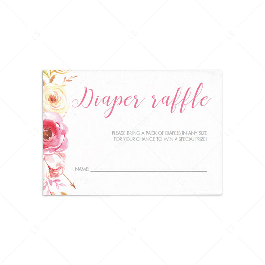 Girl baby shower diaper raffle game by LittleSizzle