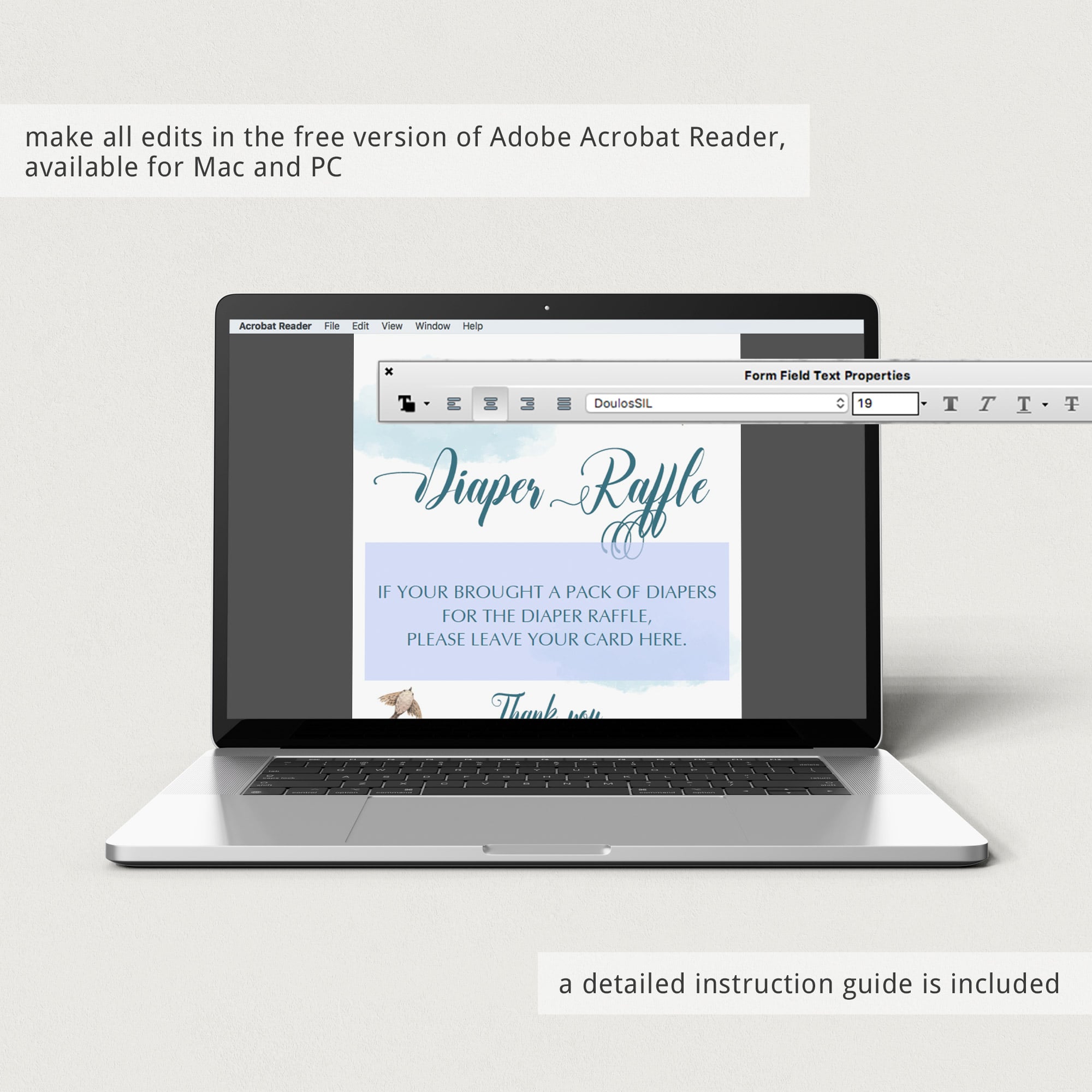 Editable air baby shower decor by LittleSizzle