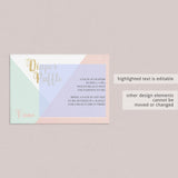 Editable Diaper Raffle Printable Pink and Gold Glitter by LittleSizzle
