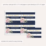 Striped baby shower diaper raffle ticket template by LittleSizzle
