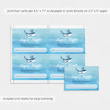Whale Invitation Set for Boy Baby Shower