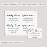 Minimal Display Shower Card Template