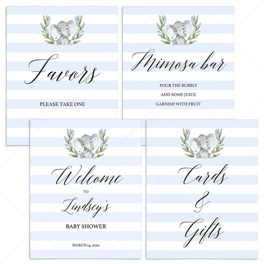Printable Elephant Themed Baby Shower Decor Pack by LittleSizzle