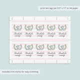 Pink Party Supplies Elephant Theme Instant Download