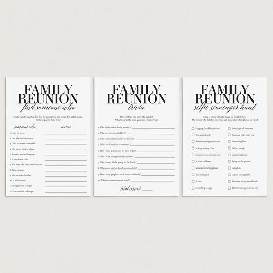 Fun Family Reunion Icebreakers by LittleSizzle