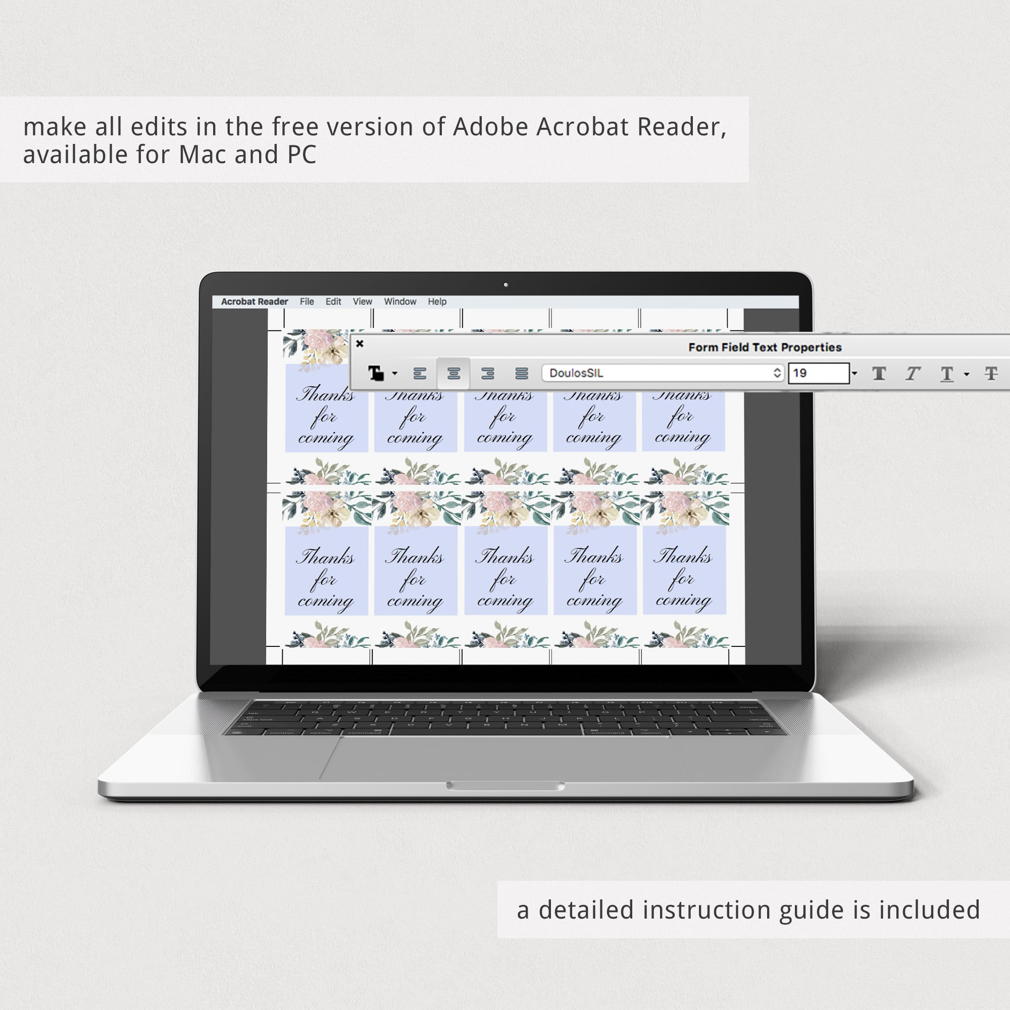 Favor tag template for girl shower by LittleSizzle